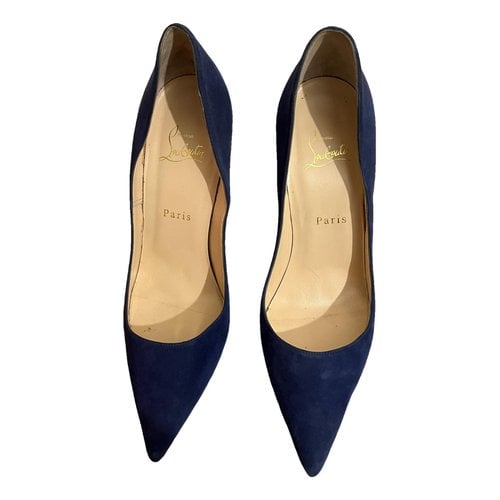 Pre-owned Christian Louboutin So Kate Heels In Blue