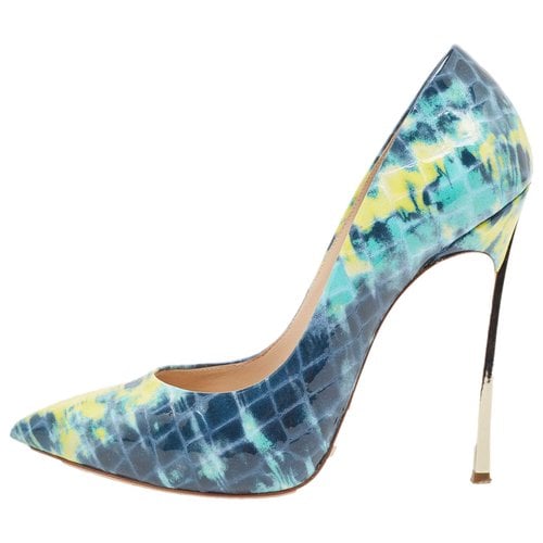 Pre-owned Casadei Patent Leather Heels In Blue