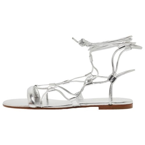 Pre-owned Gianvito Rossi Patent Leather Sandal In Metallic