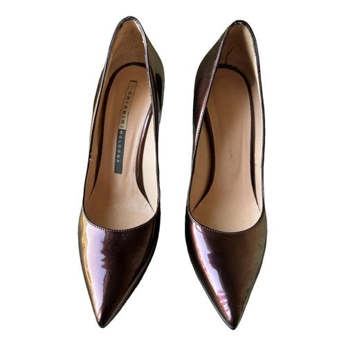 Pre-owned Chiarini Bologna Leather Heels In Brown