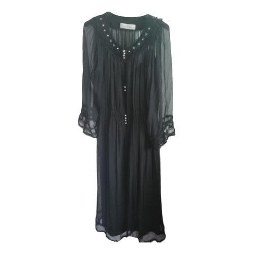 Pre-owned By Malene Birger Silk Mid-length Dress In Black