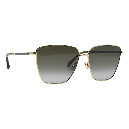 Pre-owned Jimmy Choo Oversized Sunglasses In Gold