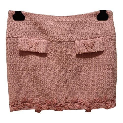 Pre-owned Blumarine Wool Mini Skirt In Pink
