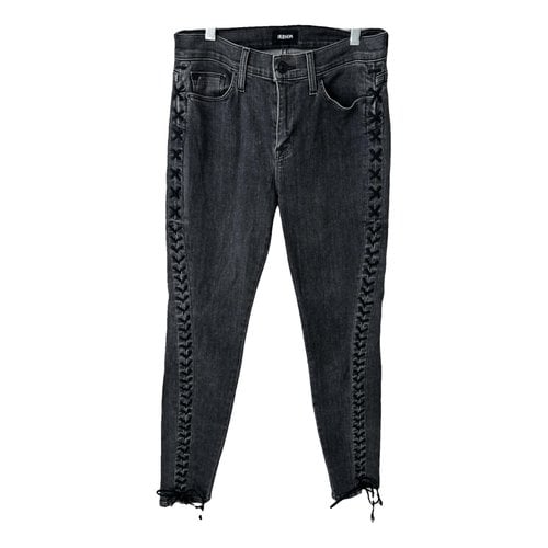 Pre-owned Hudson Slim Jeans In Grey