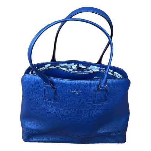 Pre-owned Kate Spade Leather Tote In Blue