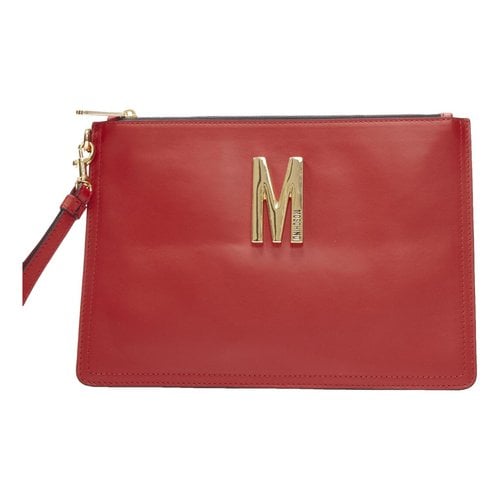 Pre-owned Moschino Leather Handbag In Red