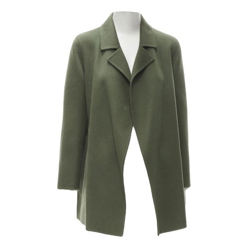 Pre-owned Theory Wool Coat In Green