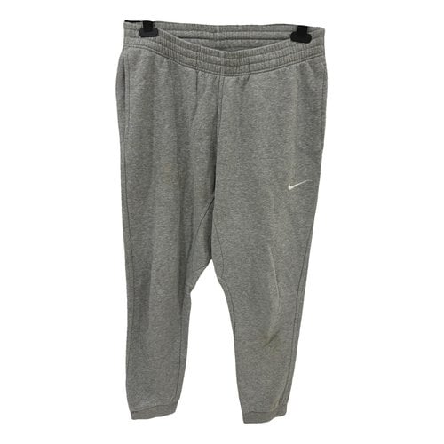 Pre-owned Nike Trousers In Grey