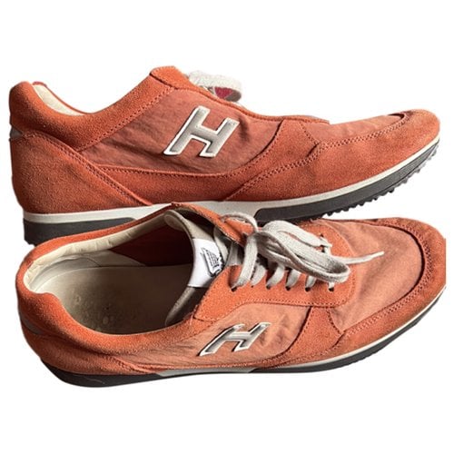 Pre-owned Hogan Leather Low Trainers In Orange