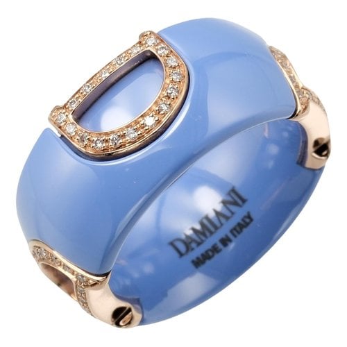 Pre-owned Damiani Pink Gold Ring In Blue