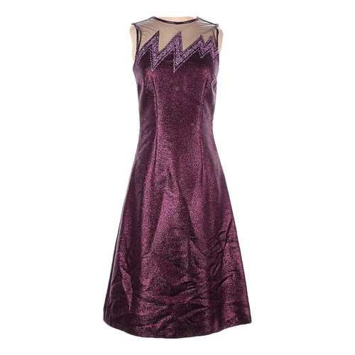 Pre-owned Christopher Kane Wool Mid-length Dress In Purple