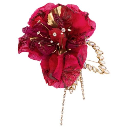 Pre-owned Christian Lacroix Pin & Brooche In Red