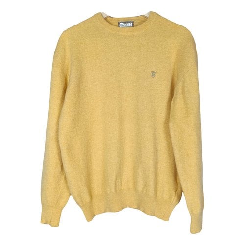 Pre-owned Burberry Wool Jumper In Yellow
