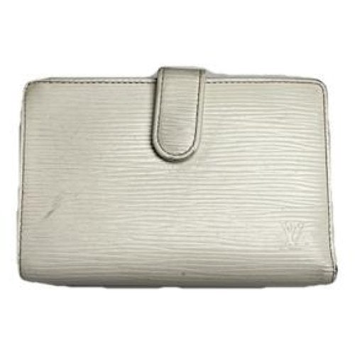 Pre-owned Louis Vuitton Louise Leather Wallet In White