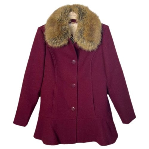 Pre-owned Kate Spade Wool Coat In Red