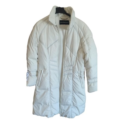 Pre-owned Roccobarocco Puffer In White