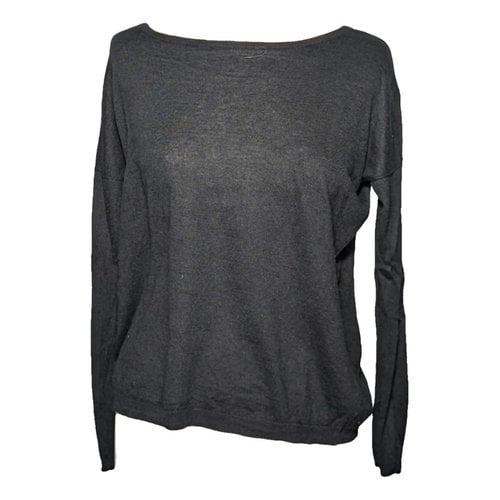 Pre-owned Zadig & Voltaire Leather Jumper In Grey
