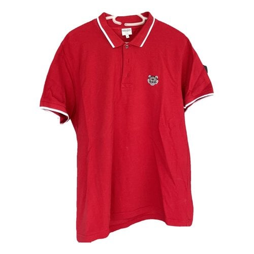Pre-owned Kenzo Tiger Polo Shirt In Red