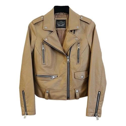 Pre-owned Levi's Vegan Leather Jacket In Camel