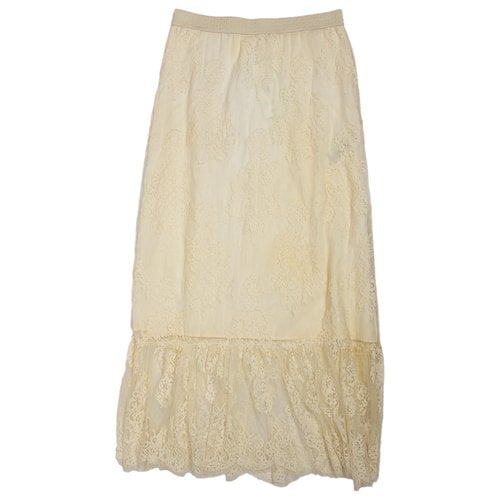 Pre-owned Maje Spring Summer 2021 Maxi Skirt In White