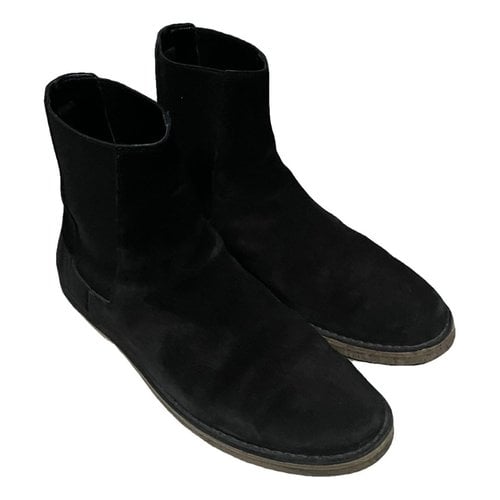 Pre-owned Saint Laurent Jonas Boots In Black