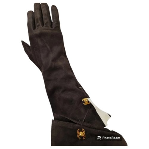 Pre-owned Chanel Long Gloves In Brown