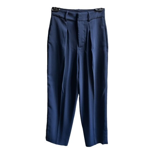 Pre-owned P.a.r.o.s.h Straight Pants In Blue