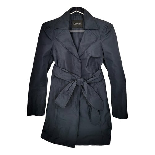 Pre-owned Max & Co Trench Coat In Blue
