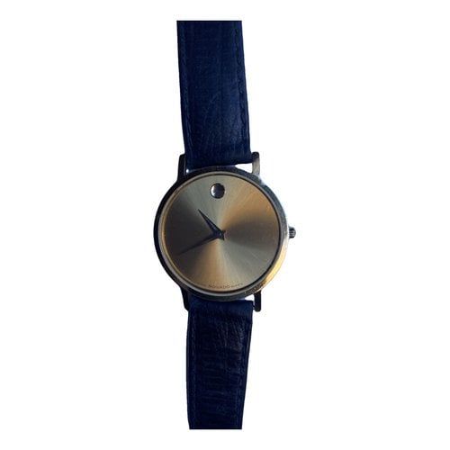 Pre-owned Movado Silver Watch In Gold