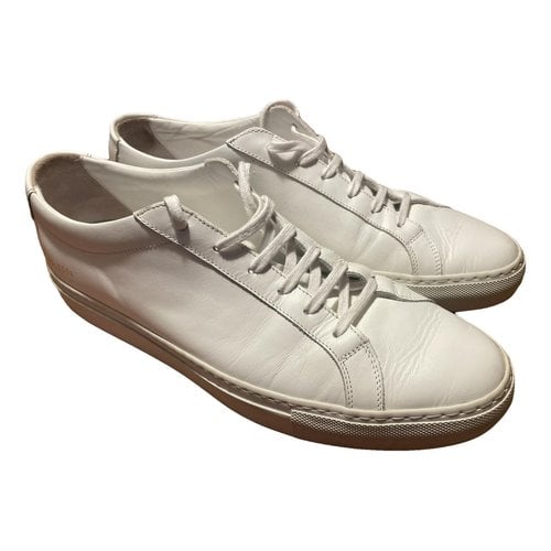 Pre-owned Common Projects Leather Lace Ups In White
