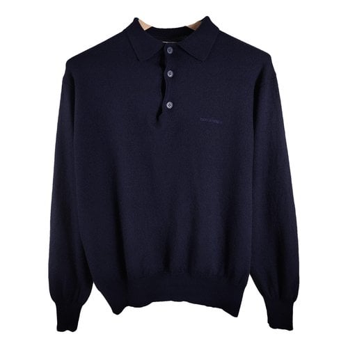 Pre-owned Giorgio Armani Wool Knitwear & Sweatshirt In Navy