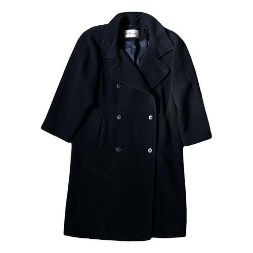 Pre-owned Karl Lagerfeld Wool Coat In Blue