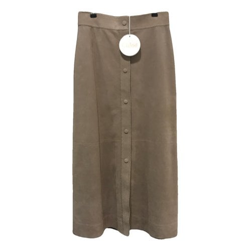 Pre-owned Chloé Mid-length Skirt In Beige