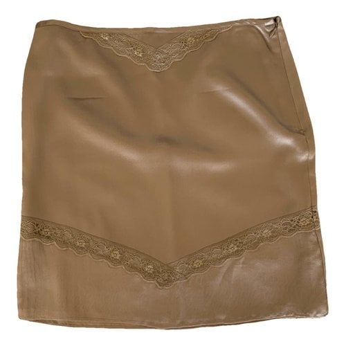 Pre-owned Zadig & Voltaire Silk Mini Skirt In Beige