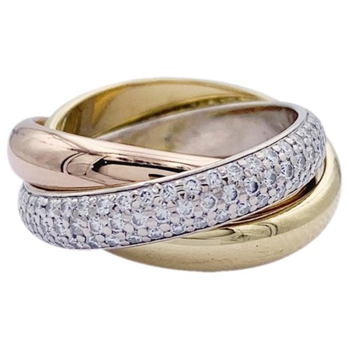 Pre-owned Cartier Trinity Pink Gold Ring