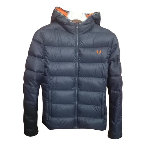 Pre-owned Fred Perry Puffer In Blue