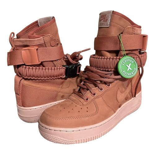 Pre-owned Nike Sf Air Force 1 Cloth Boots In Pink