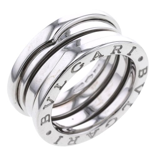 Pre-owned Bvlgari White Gold Ring In Silver