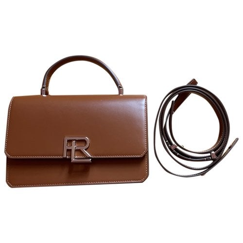 Pre-owned Ralph Lauren Leather Crossbody Bag In Camel