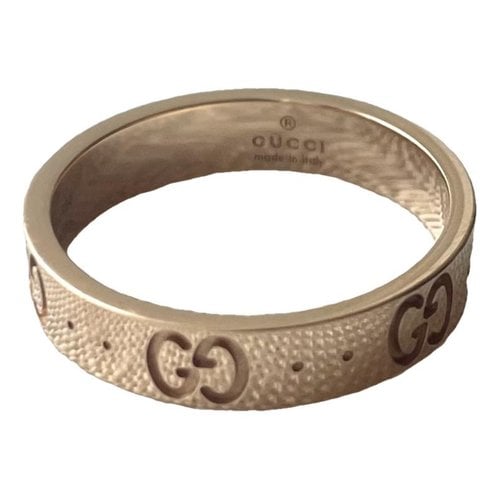 Pre-owned Gucci Icon Pink Gold Ring