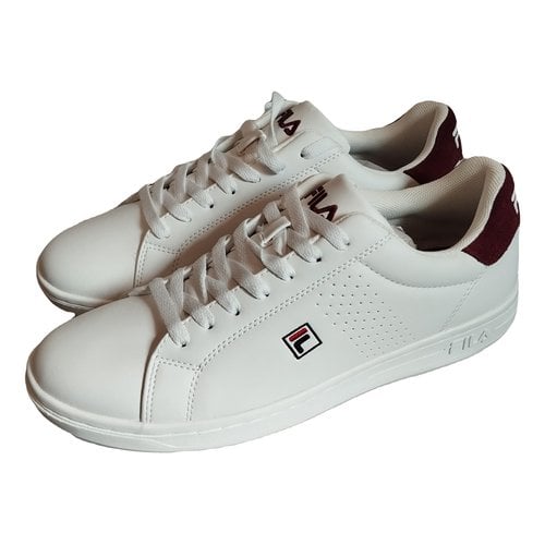 Pre-owned Fila Leather Low Trainers In White