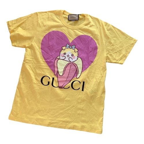 Pre-owned Gucci T-shirt In Yellow