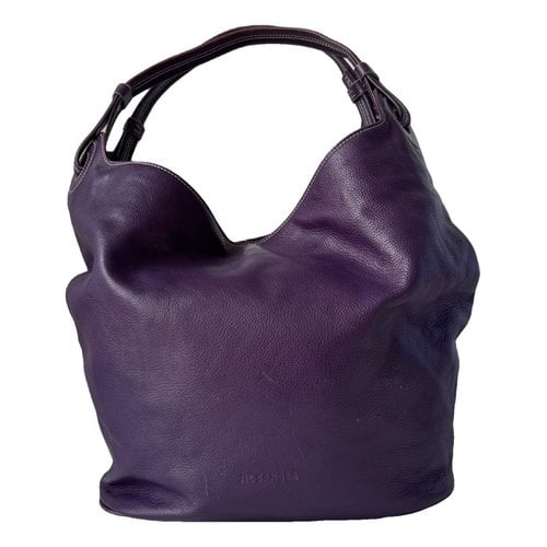 Pre-owned Jil Sander Hill Leather Handbag In Purple