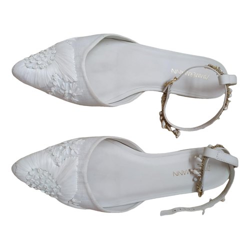 Pre-owned Zimmermann Cloth Lace Ups In White