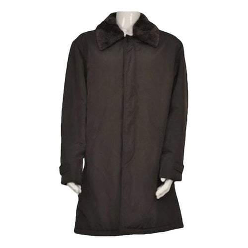 Pre-owned Ferragamo Wool Coat In Black