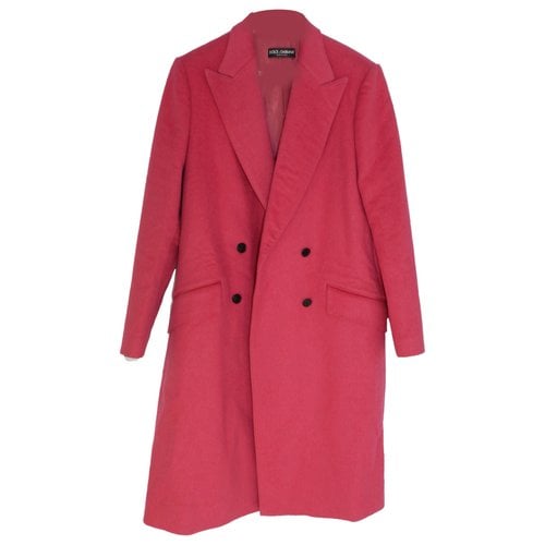 Pre-owned Dolce & Gabbana Wool Coat In Pink