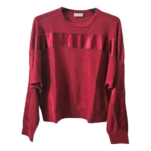 Pre-owned Brunello Cucinelli Linen Jumper In Red