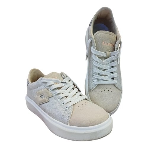 Pre-owned Lotto Leather Trainers In Beige