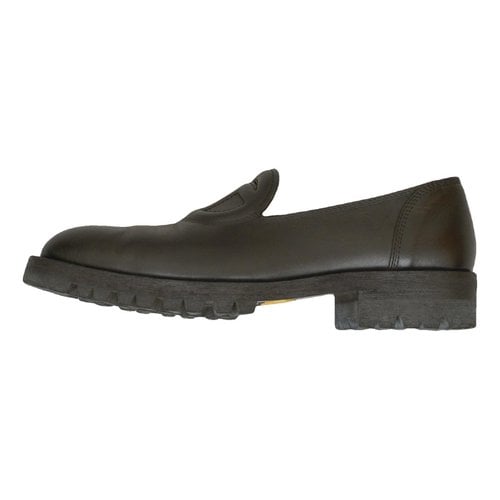 Pre-owned Telfar Leather Flats In Black
