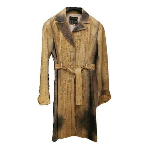 Pre-owned Roberto Cavalli Leather Coat In Other